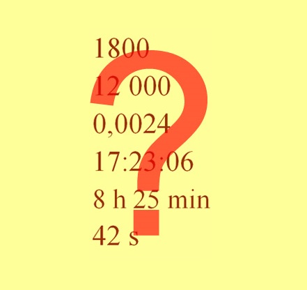 Sobre a escrita dos números, das horas e de outras representações