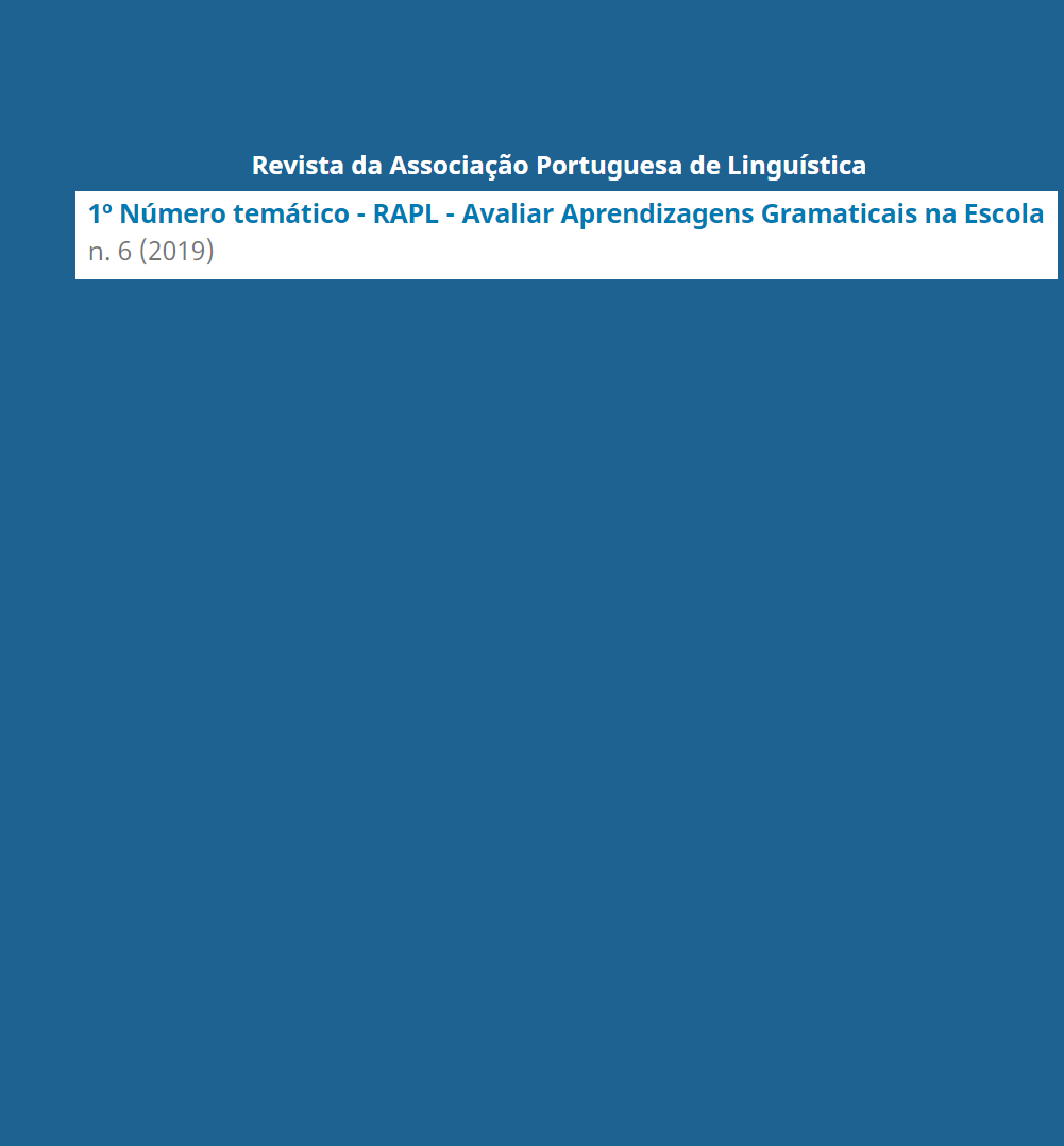 Revista da Associação Portuguesa de Linguística (2019)