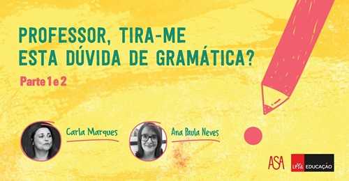 Webinário sobre gramática