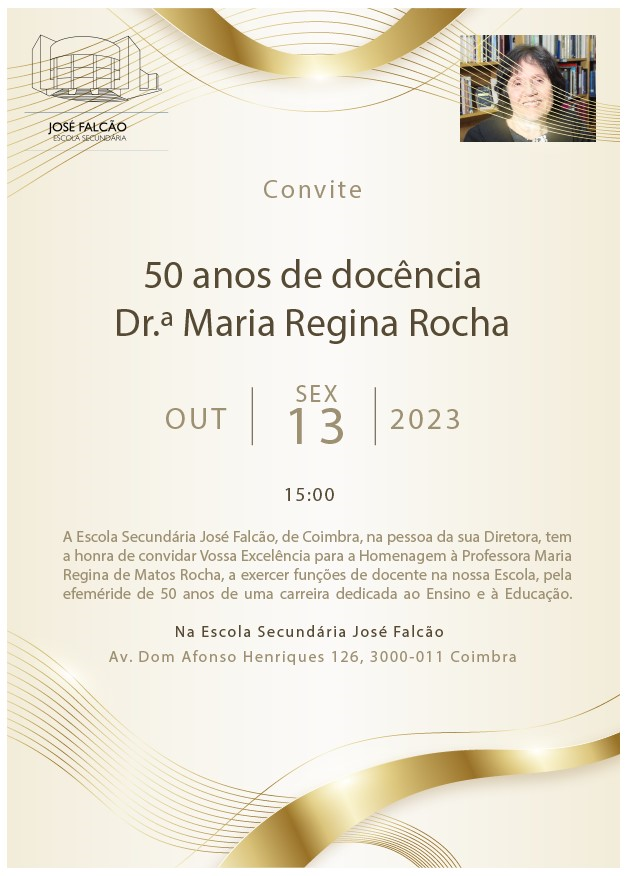 50 anos de carreira docente de Mª. Regina Rocha