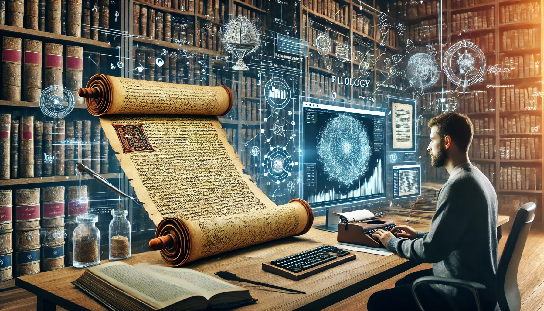 Um curso sobre filologia digital <br>e o Modelo de Linguagem em Grande Escala em português