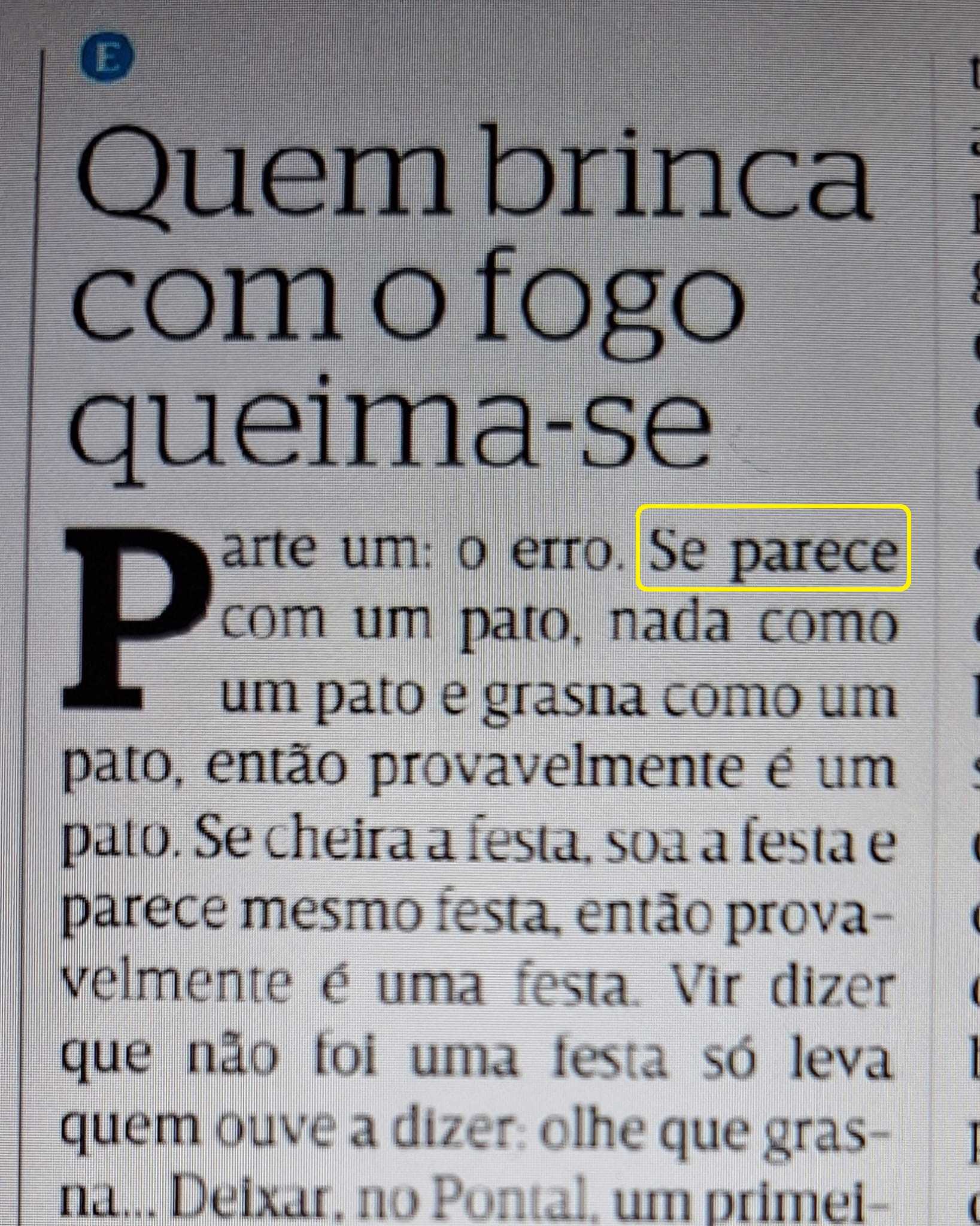 «Se se» não é redundância