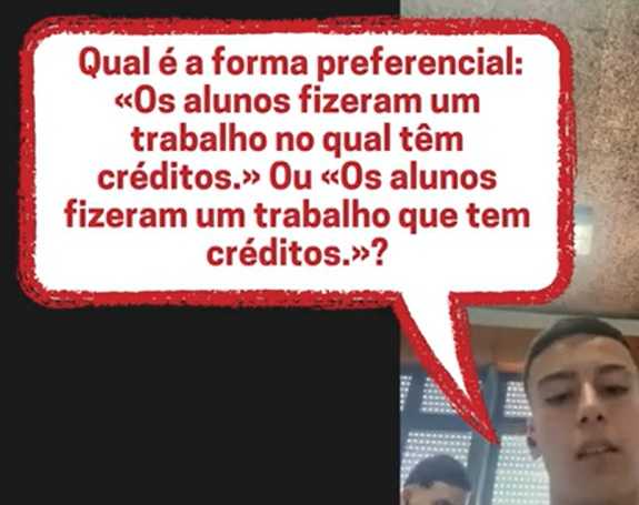 «Os alunos fizeram um trabalho no qual têm créditos»