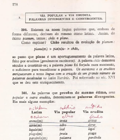 Palavras divergentes