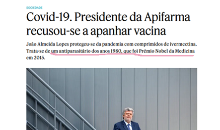 «Um antiparasitário que foi Prémio Nobel da Medicina»?